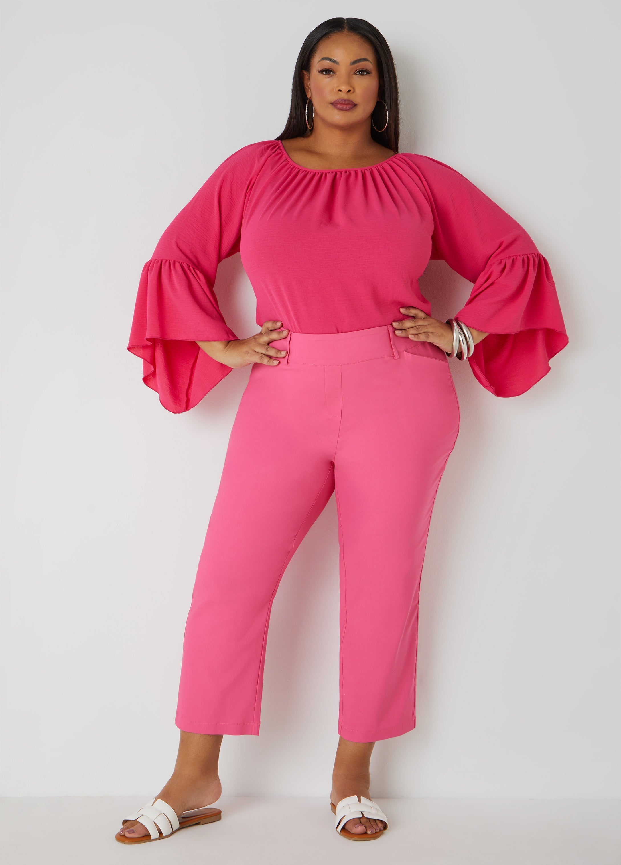 Textured Bell Sleeved Blouse