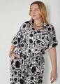 Floral Tie Front Cotton Shirt