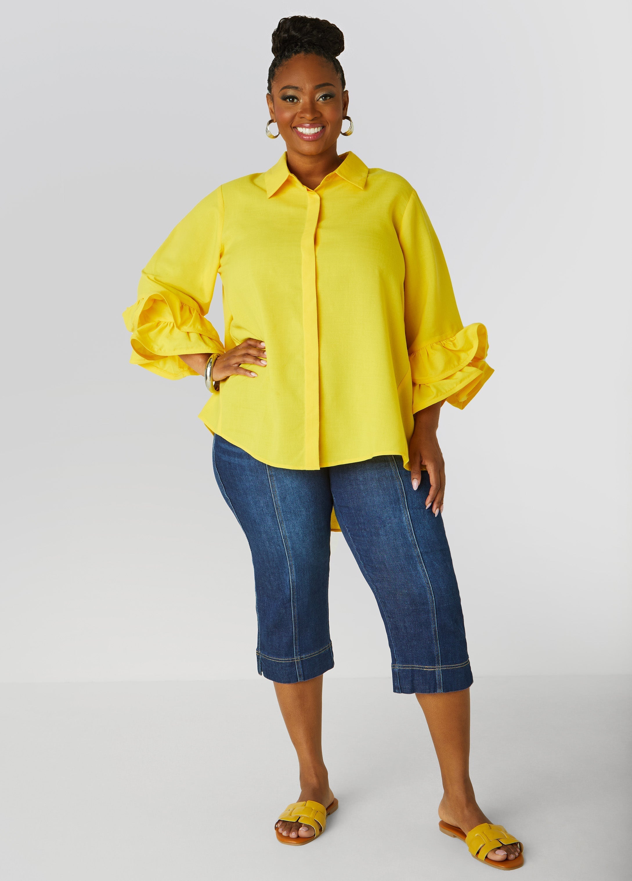 Ruffle Sleeved Shirt