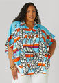 Layered Feather Print Shirt
