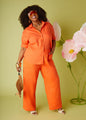 High Rise Linen Blend Pants