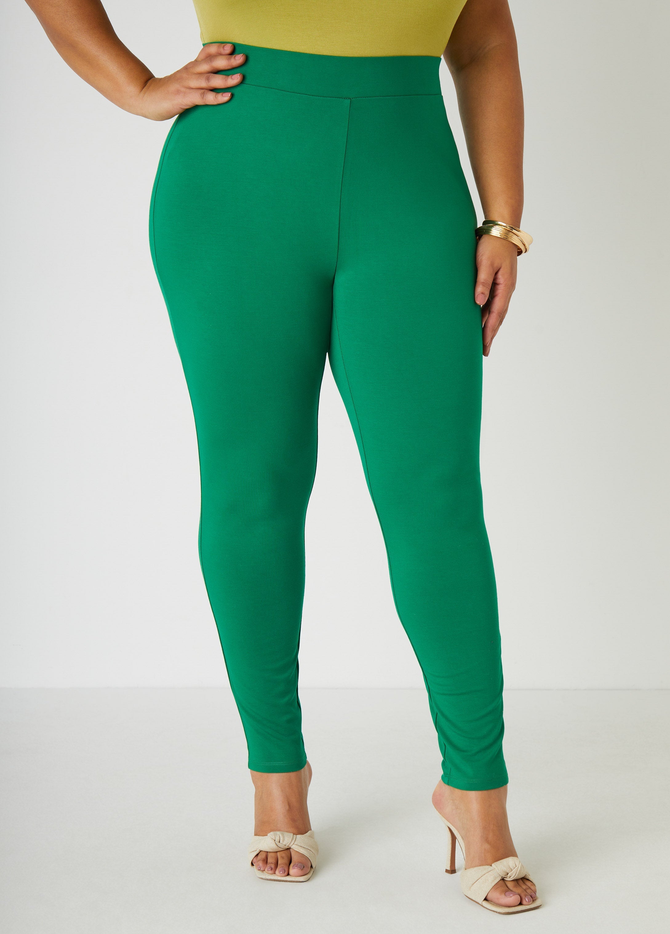 Pull On High Waist Ponte Leggings