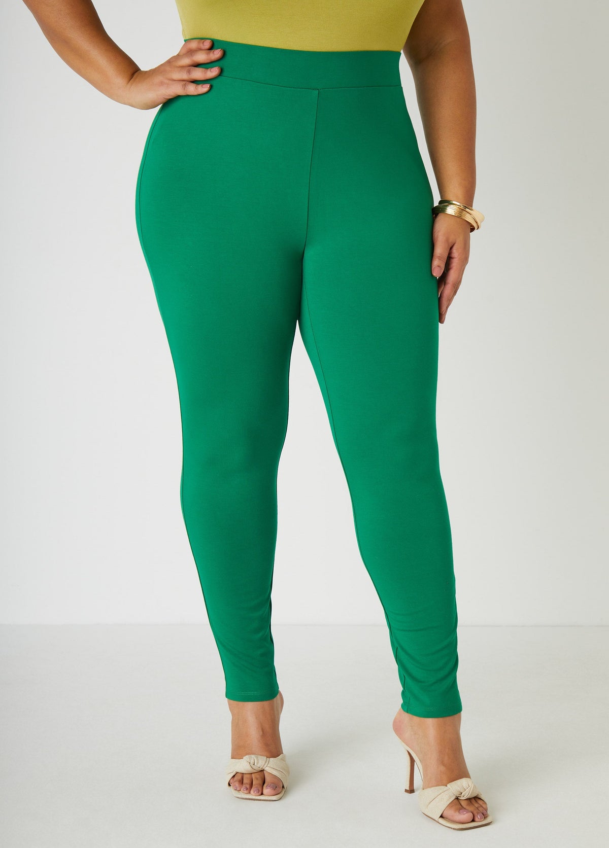 Pull On High Waist Ponte Leggings