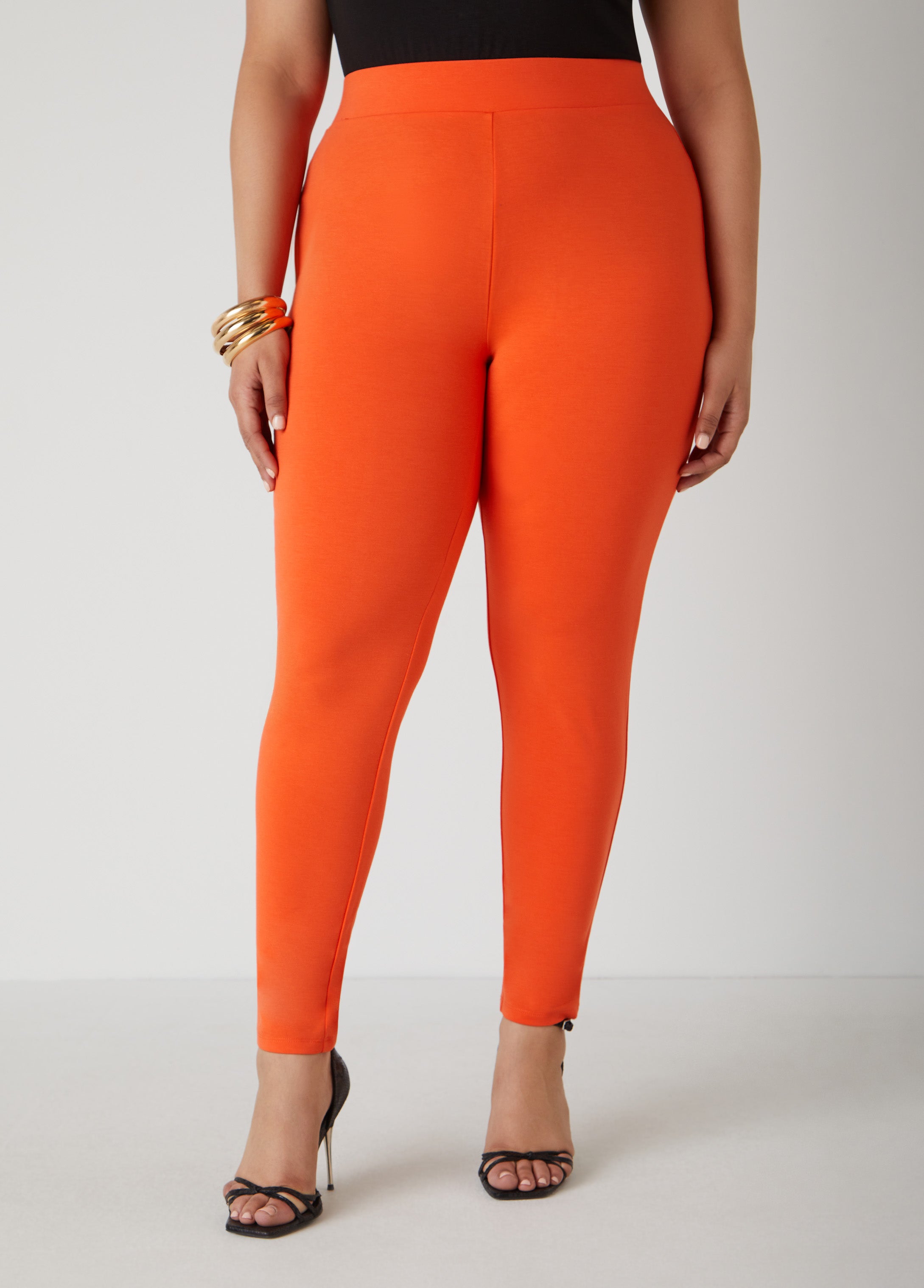 Pull On High Waist Ponte Leggings