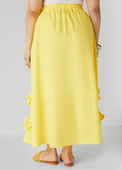 Ruffle Trimmed Maxi Skirt