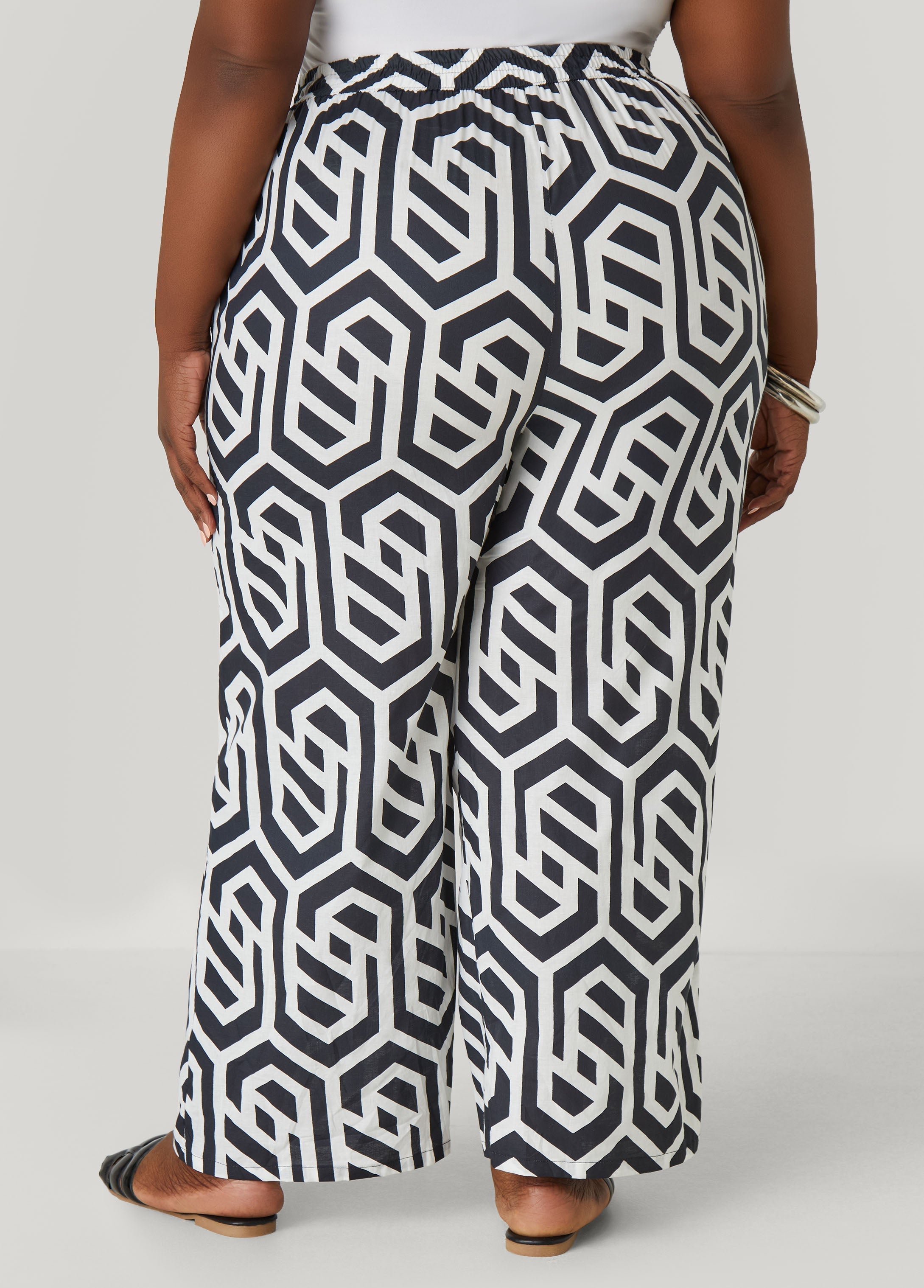 Geo Print Cotton Pants