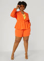 Pleated High Waist Crepe Shorts