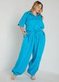 High Waist Cotton Harem Pants