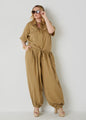 High Waist Cotton Harem Pants