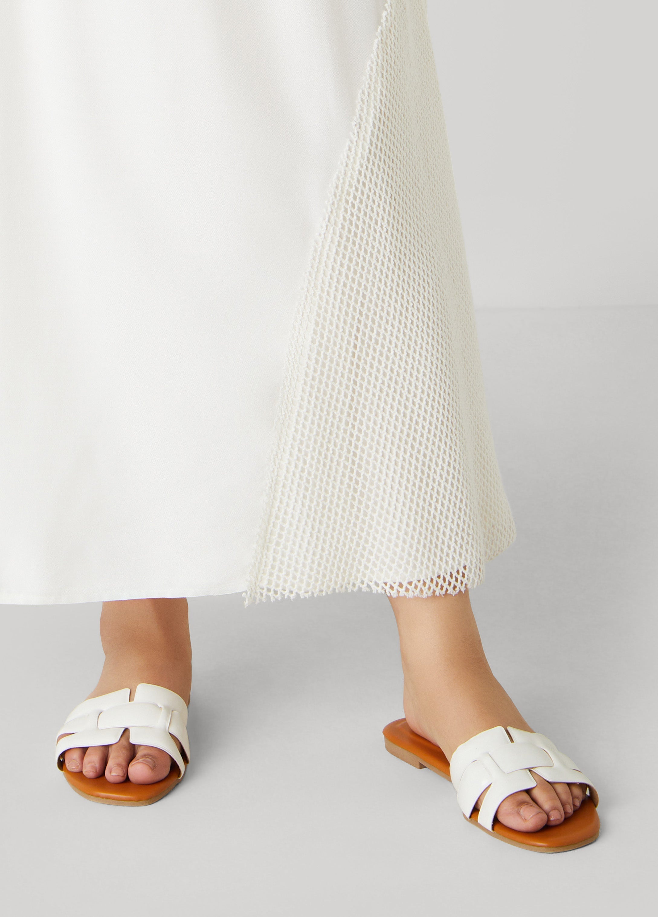 Fishnet Paneled Maxi Skirt