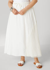 Fishnet Paneled Maxi Skirt