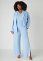 Metallic Trimmed Split Side Pants