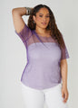 Crystal Embellished Fishnet Tee