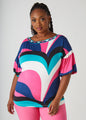 Balloon Sleeved Abstract Top