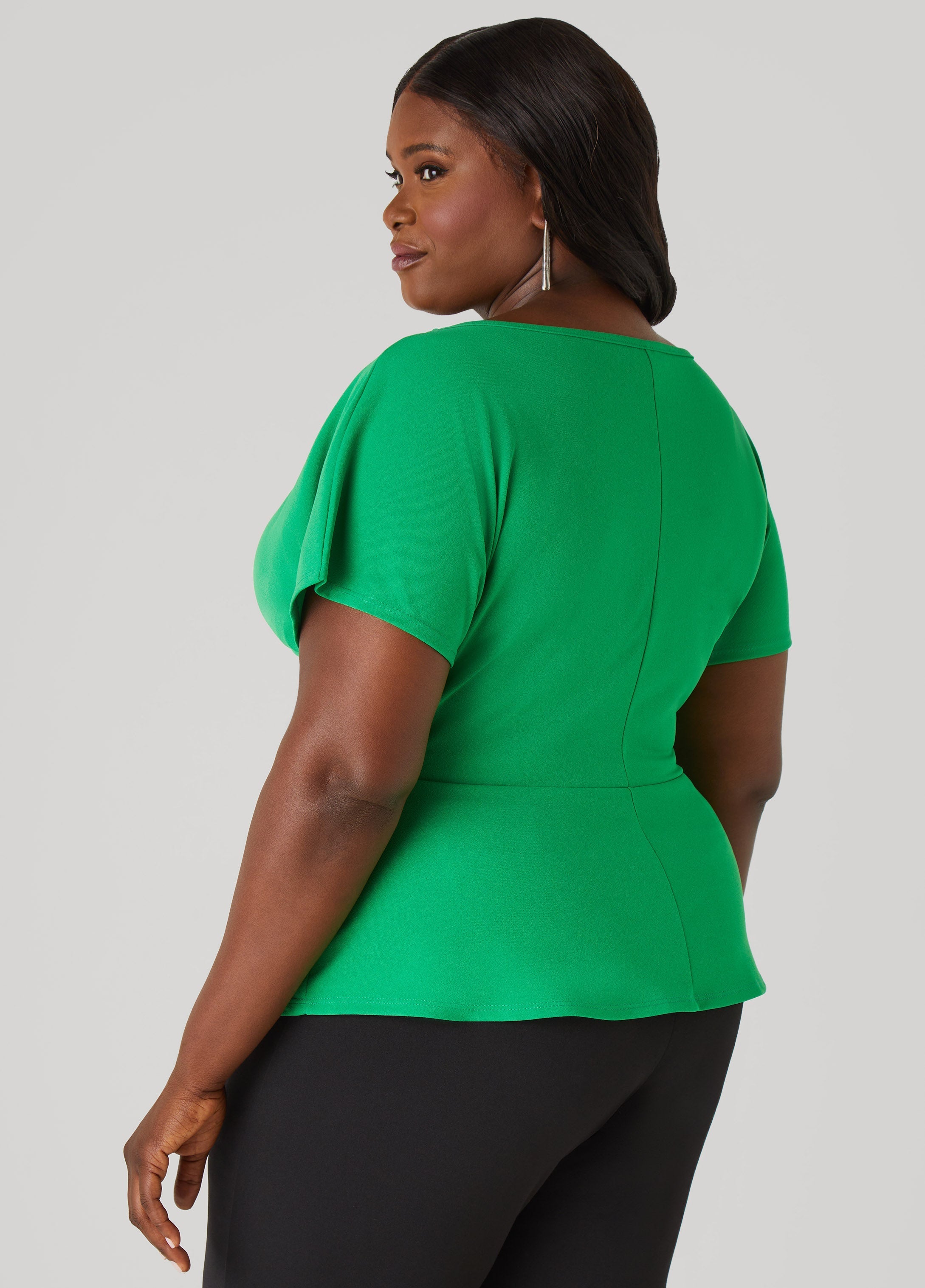 Pleated Peplum Top