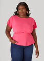 Pleated Peplum Top