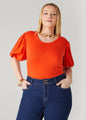 Appliqued Puff Sleeved Tee