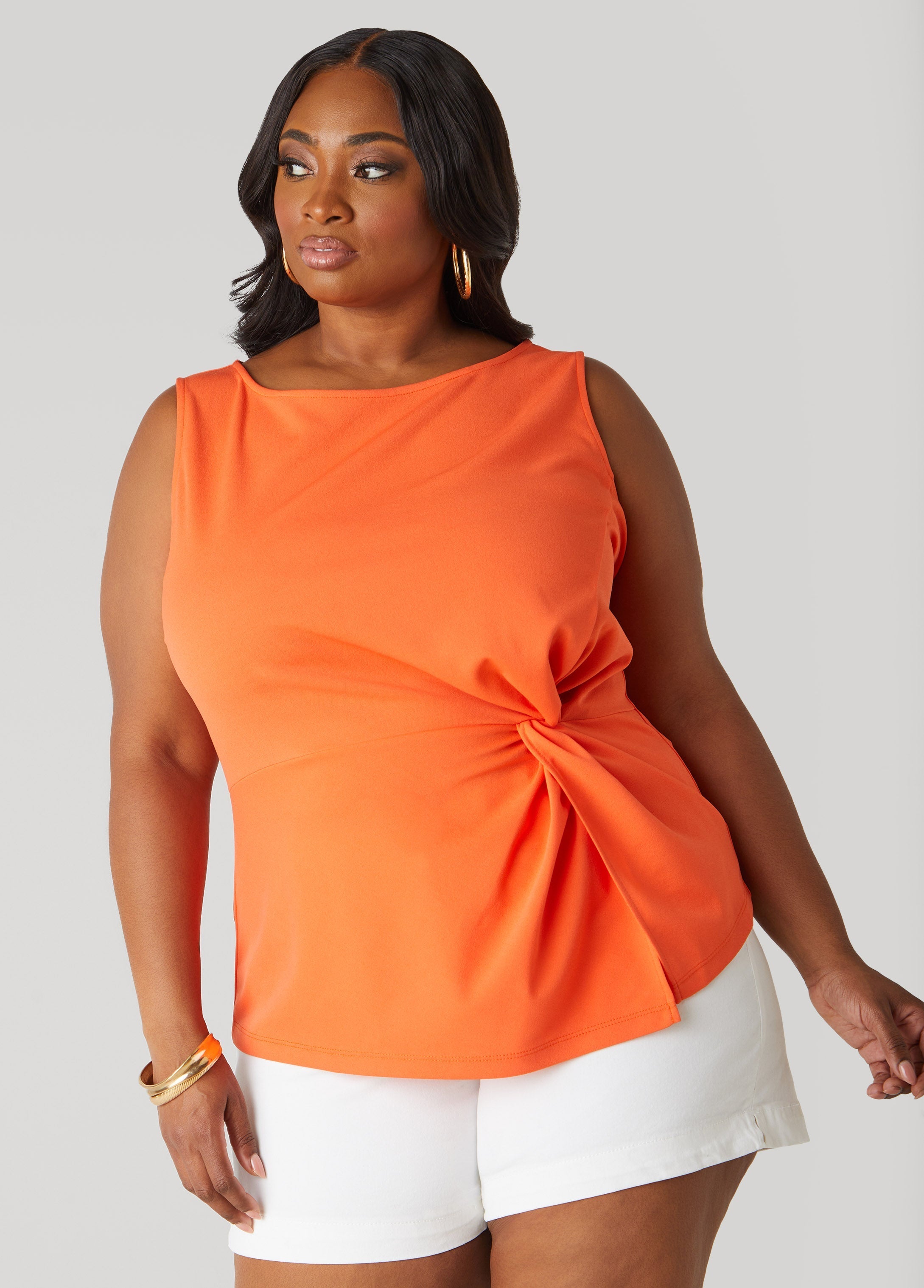 Knotted Split Front Top