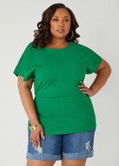 Ruched Crepe Top