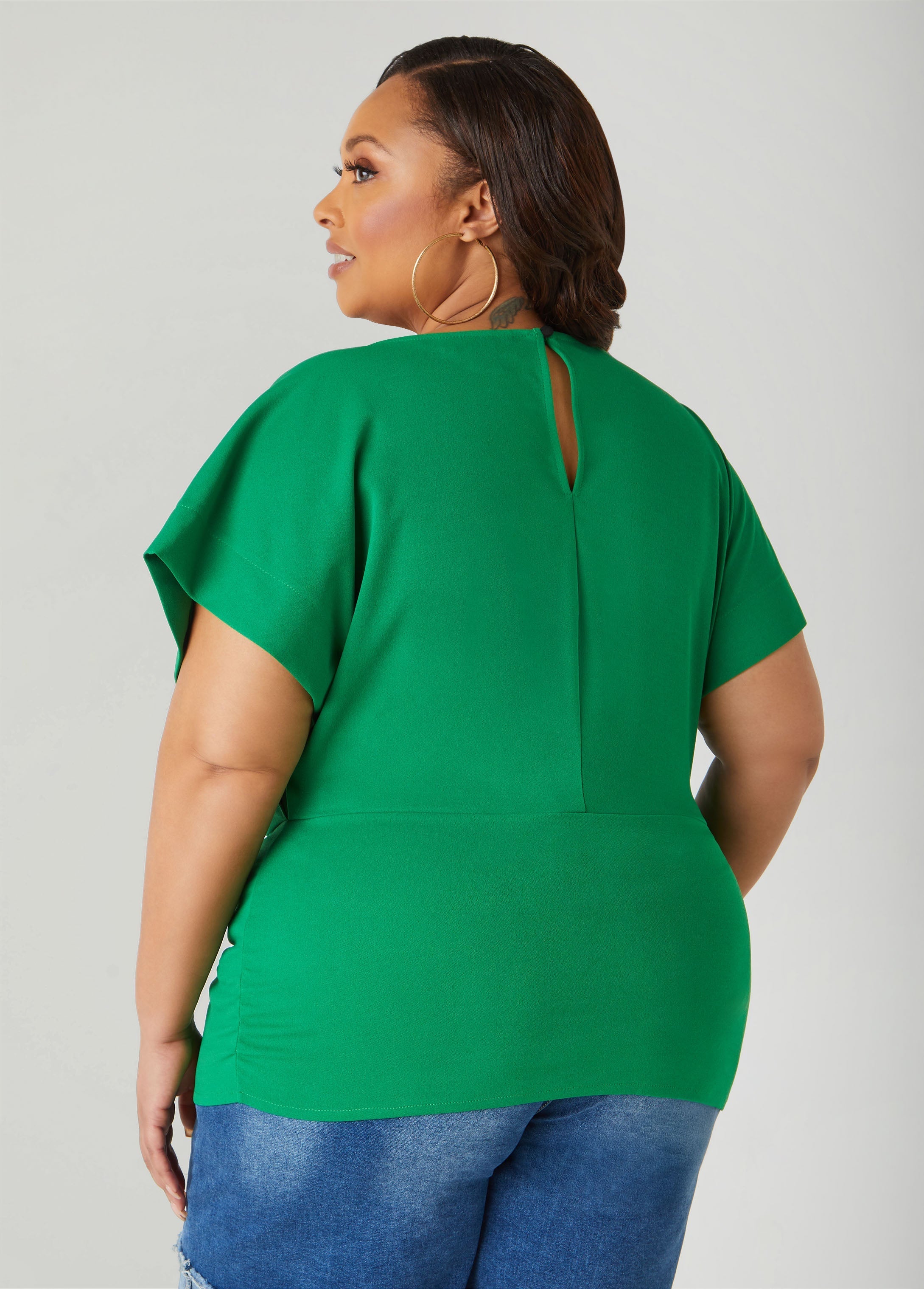 Ruched Crepe Top