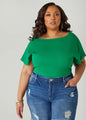 Ruched Crepe Top