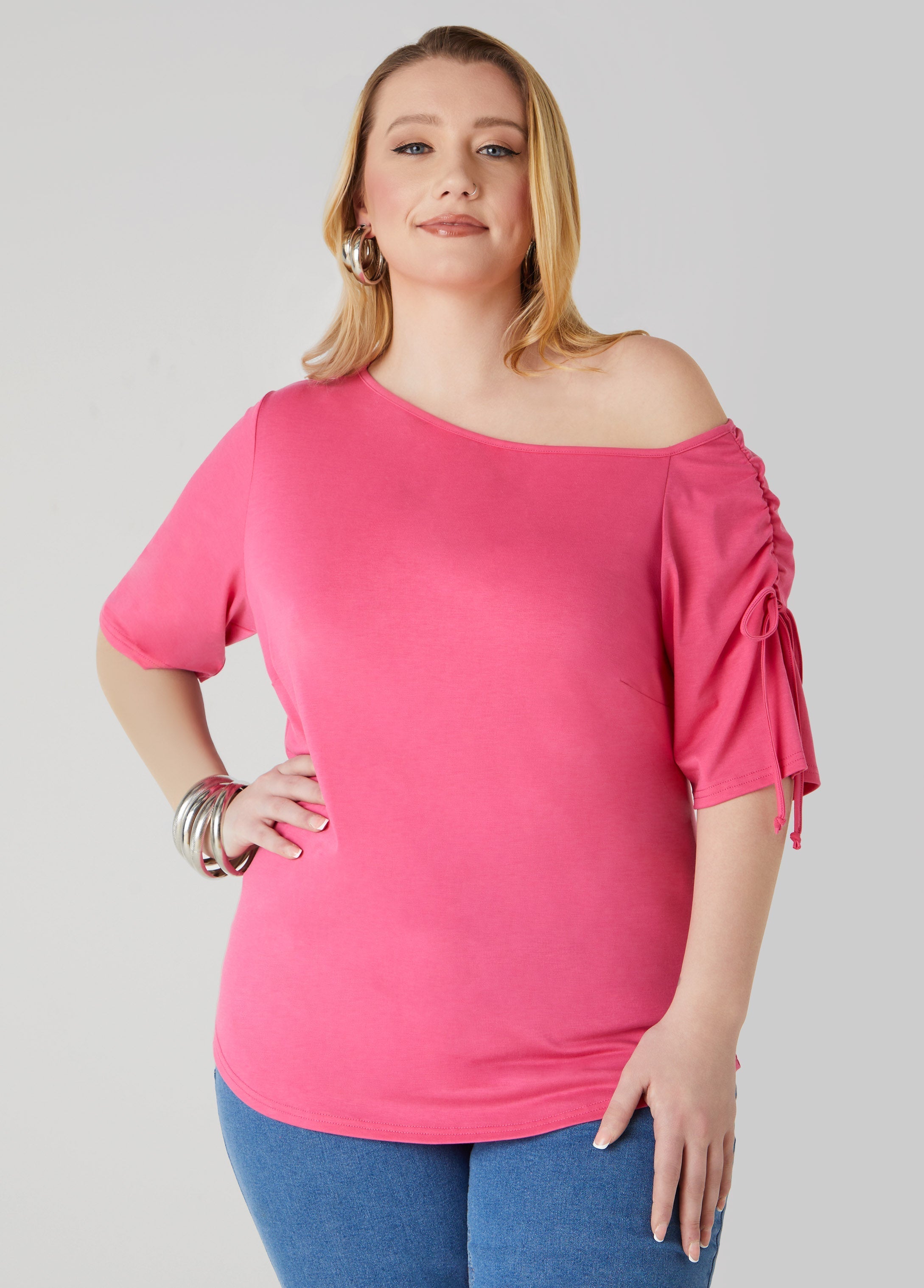 Asymmetric Ruched Top