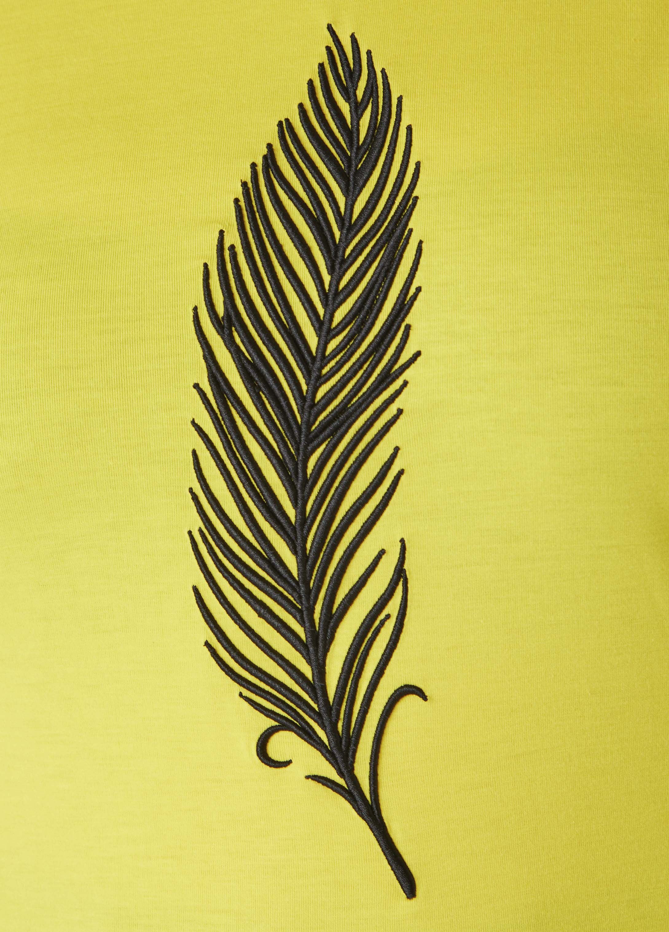 Feather Embroidered Tee