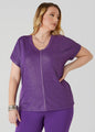 Sequined Metallic Jersey Tee