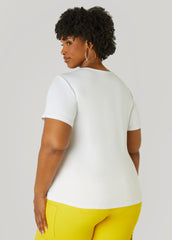 Square Neck Crystal Tee