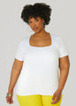 Square Neck Crystal Tee