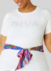 Belted Diva Jersey Tee