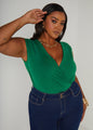 Faux Wrap Jersey Top