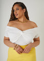 Twist Front Off The Shoulder Top
