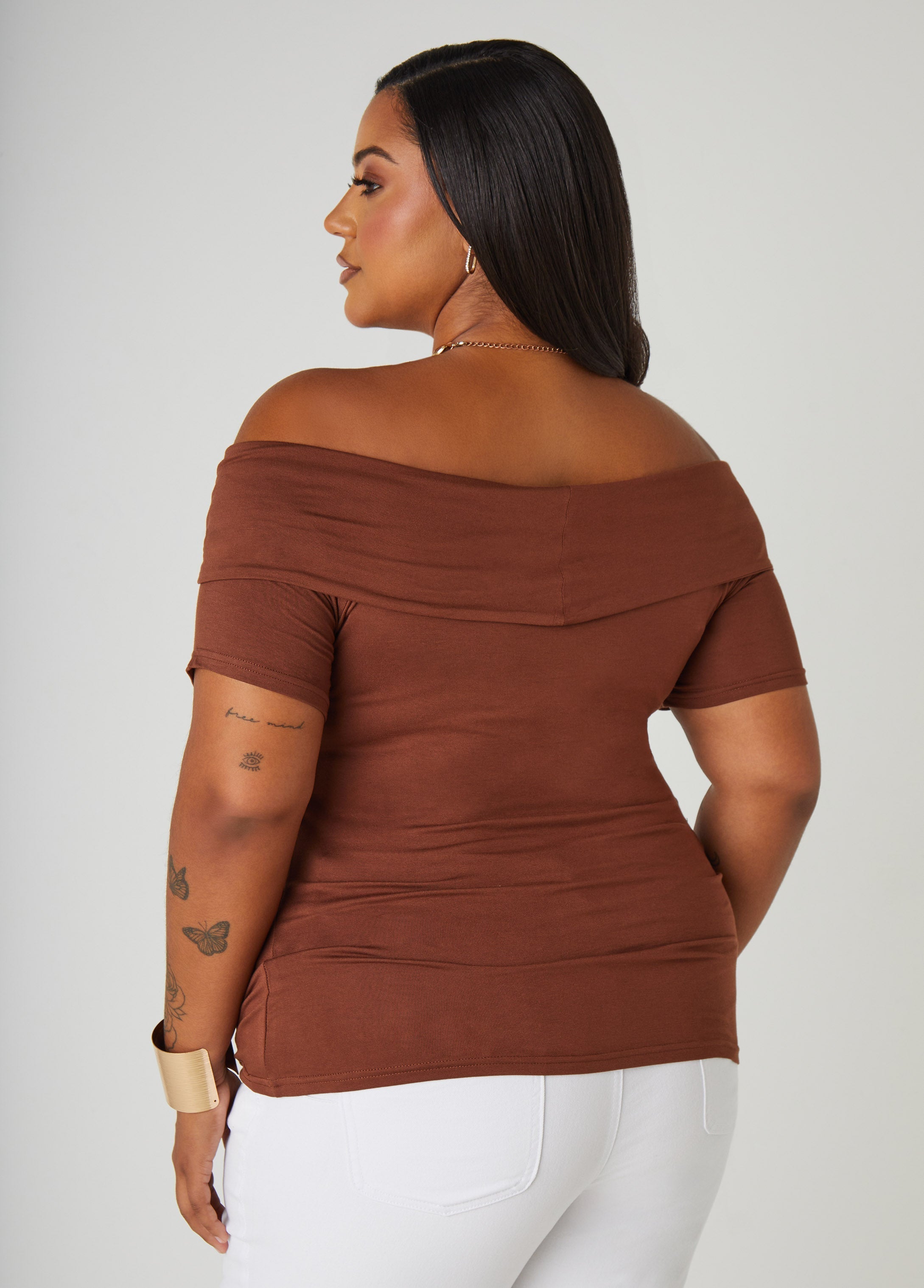 Twist Front Off The Shoulder Top