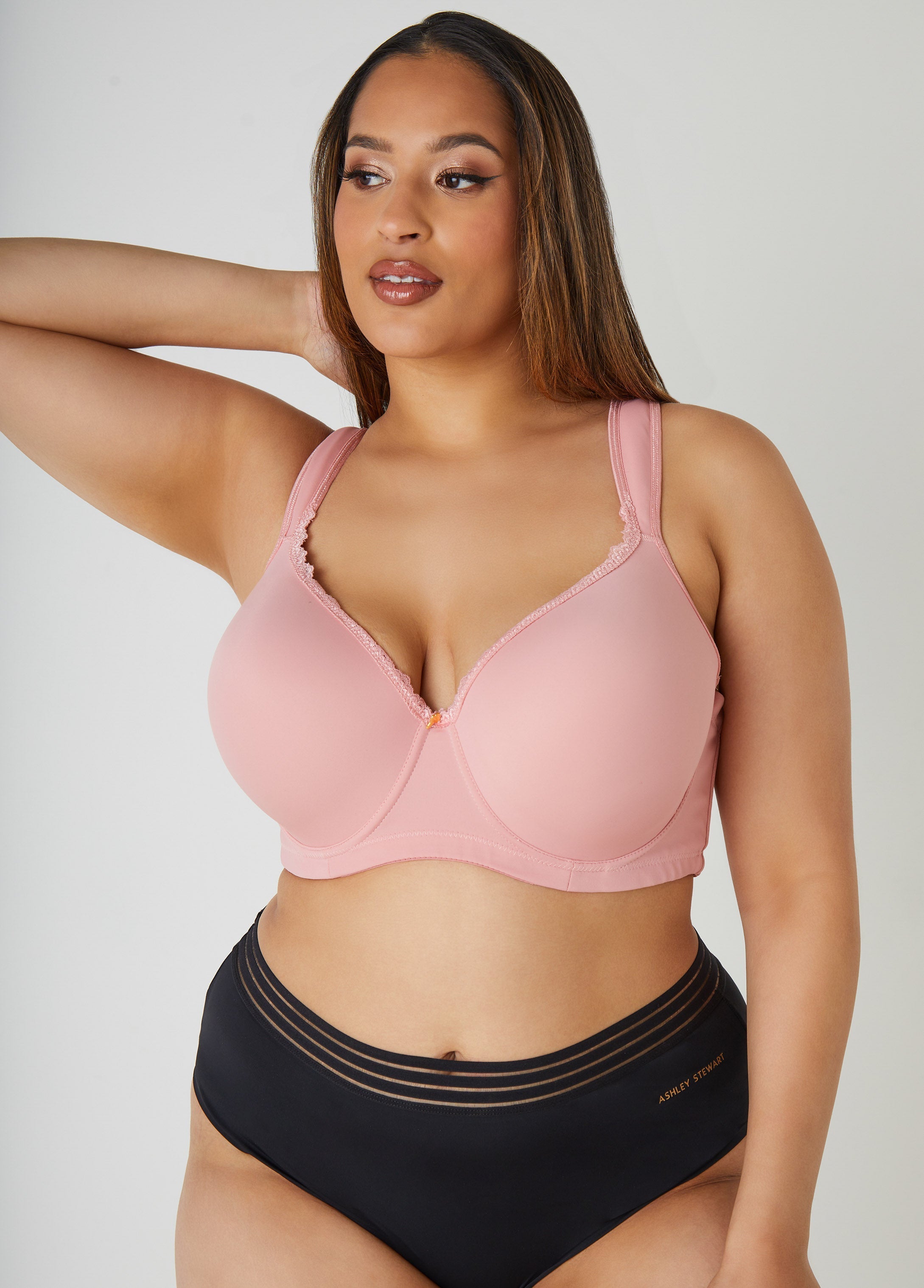Full Coverage Lace Trim Butterfly Bra