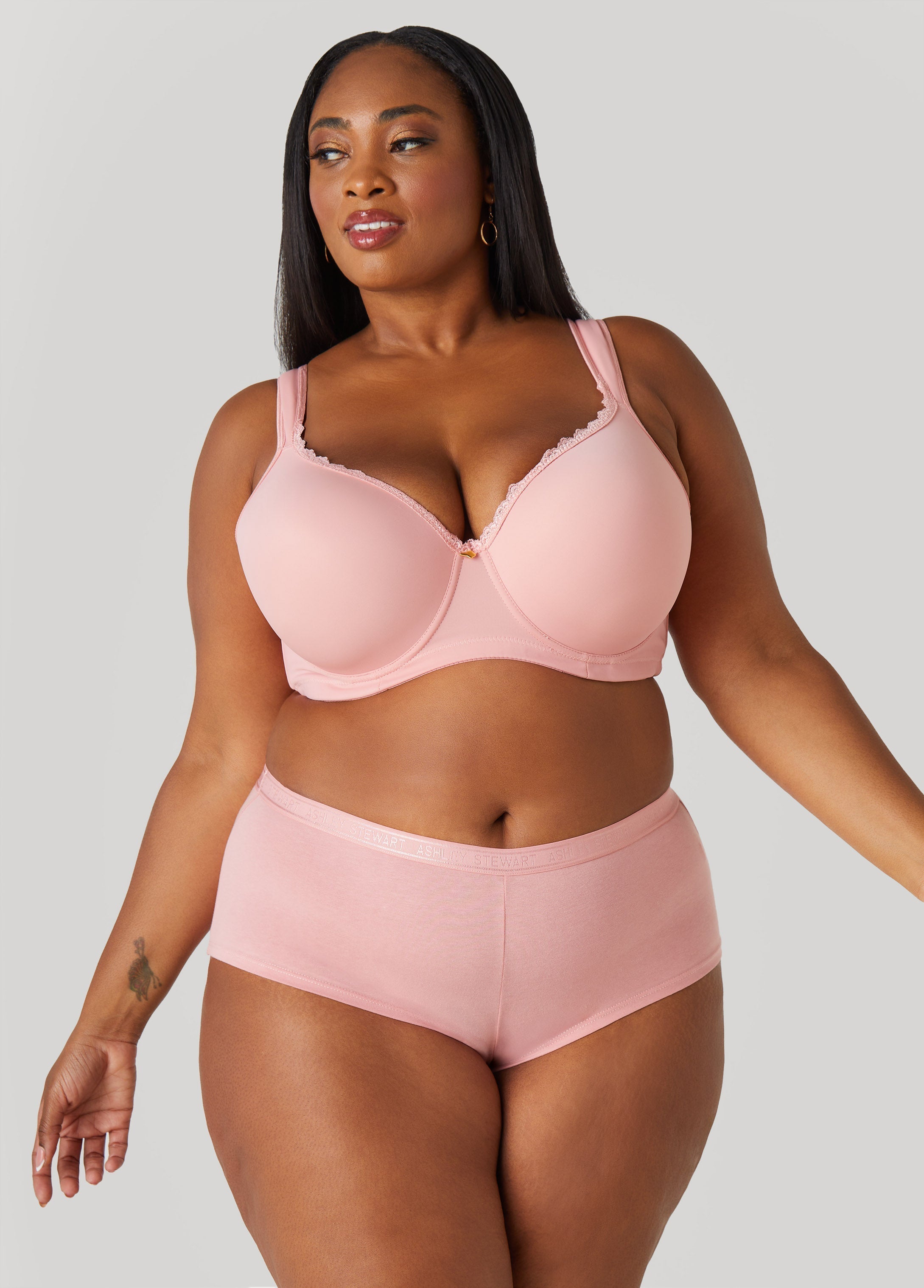 Full Coverage Lace Trim Butterfly Bra