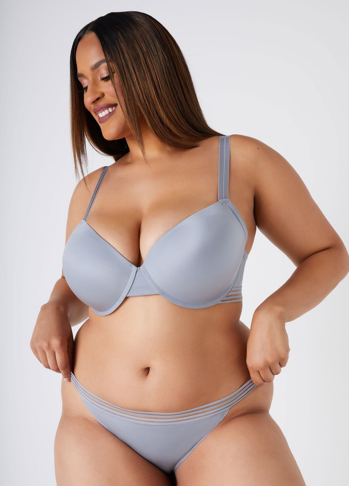 Sheer Waist High Cut Bikini Briefs