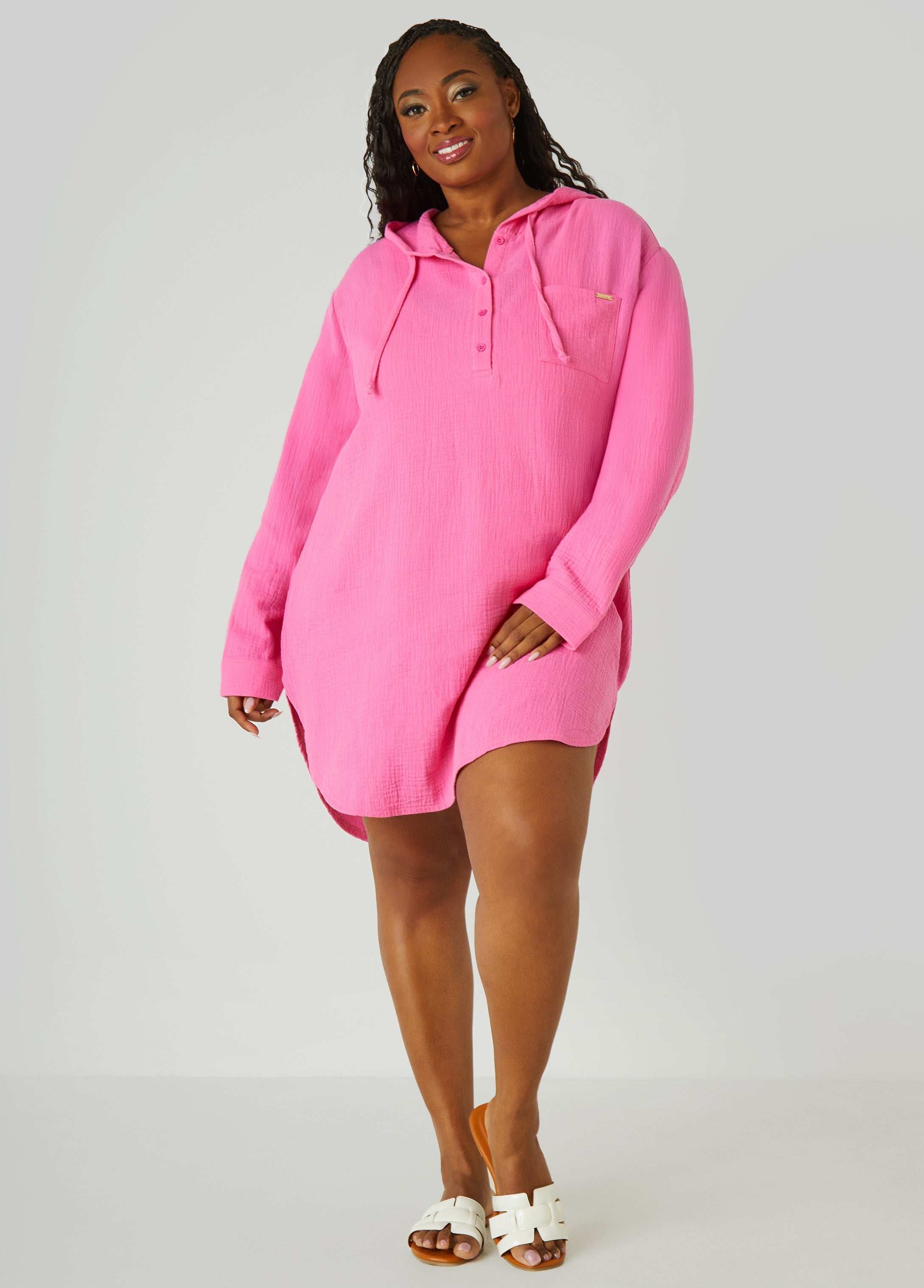Nicole Miller Hooded Cover Up