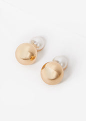 Bead And Faux Pearl Earrings