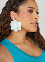 Coated Floral Earrings