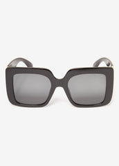 Chain Trimmed Square Sunglasses