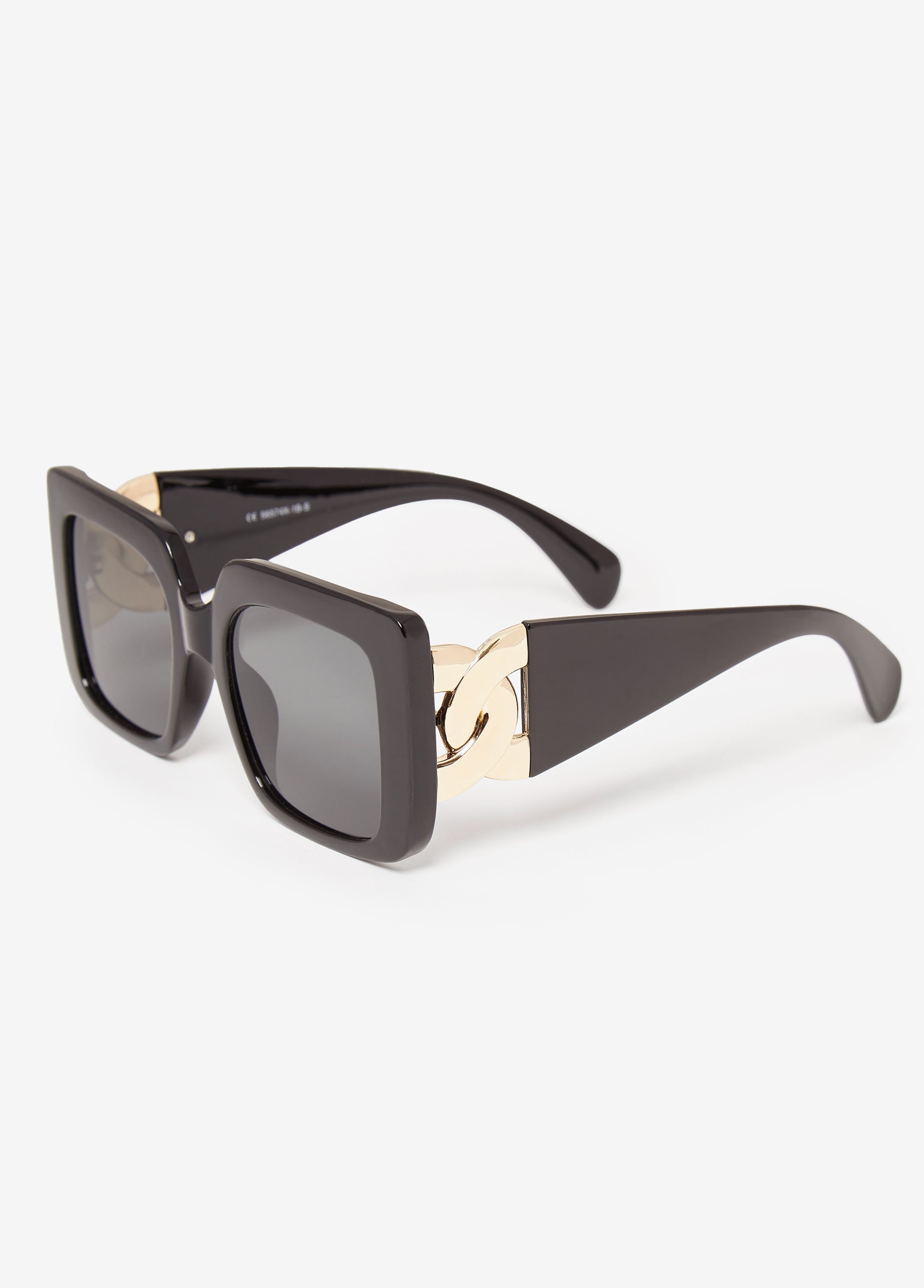 Chain Trimmed Square Sunglasses