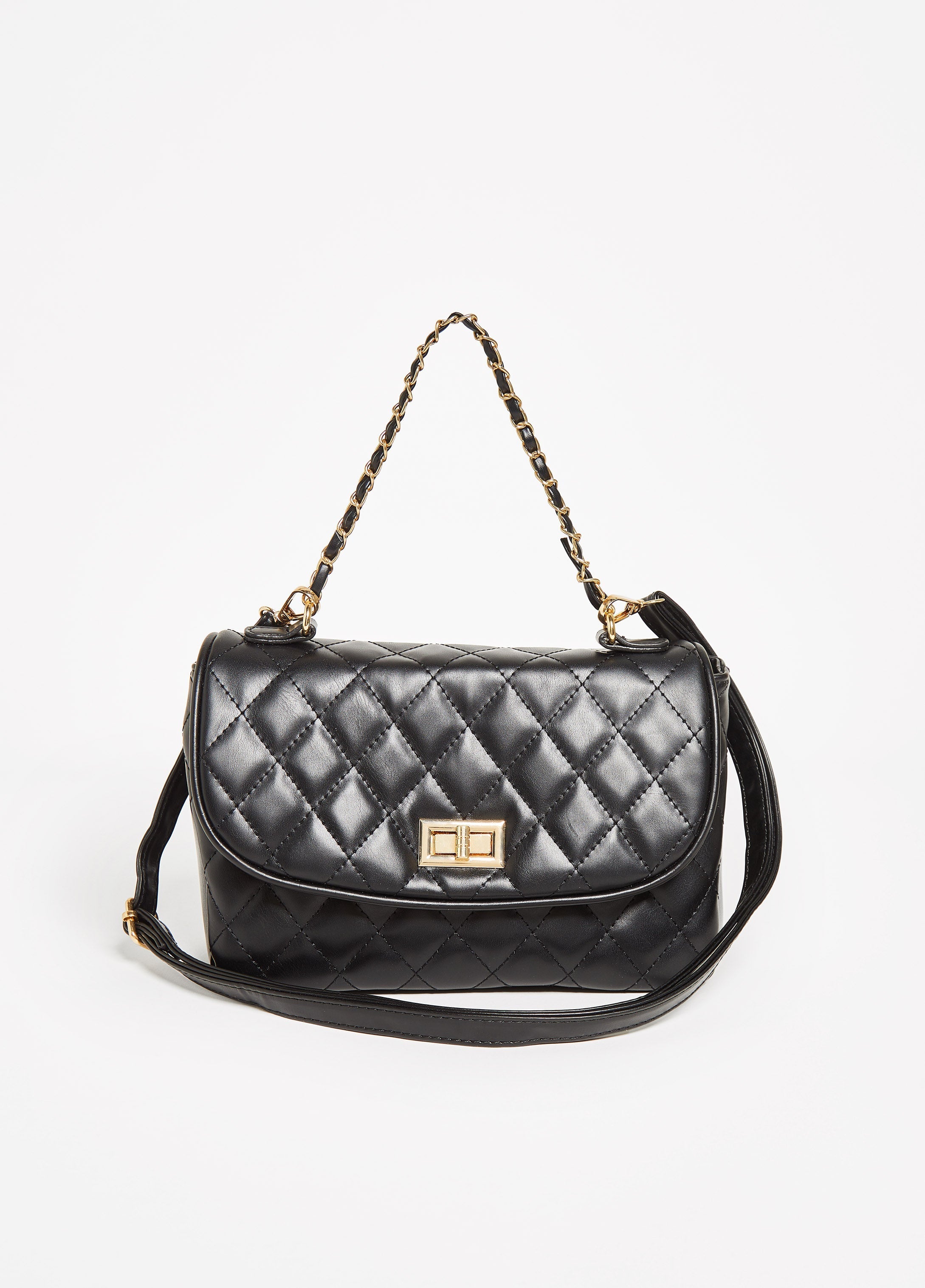 Chain Trimmed Quilted Flap Bag