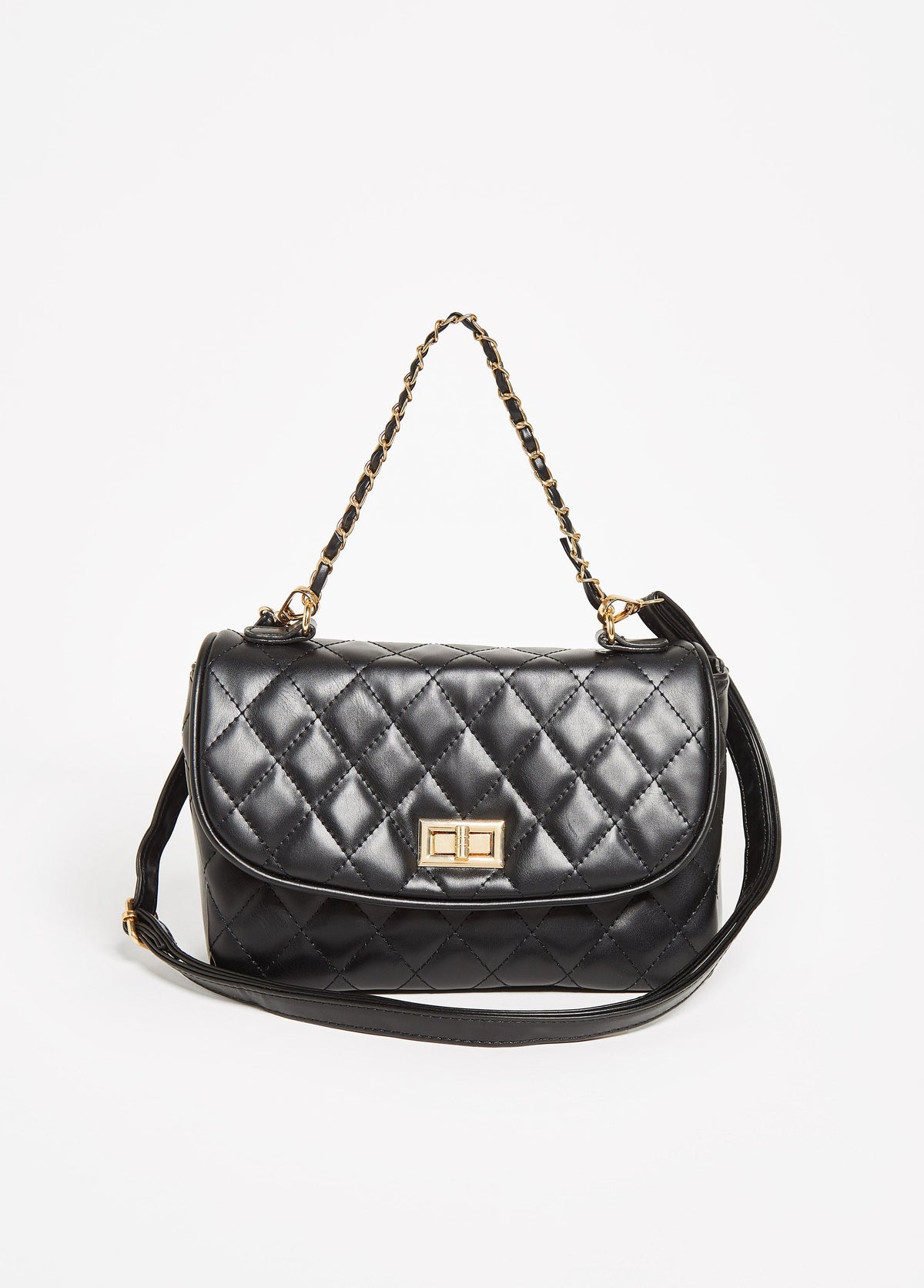 Chain Trimmed Quilted Flap Bag