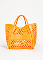 Lattice Cutout Shopping Tote