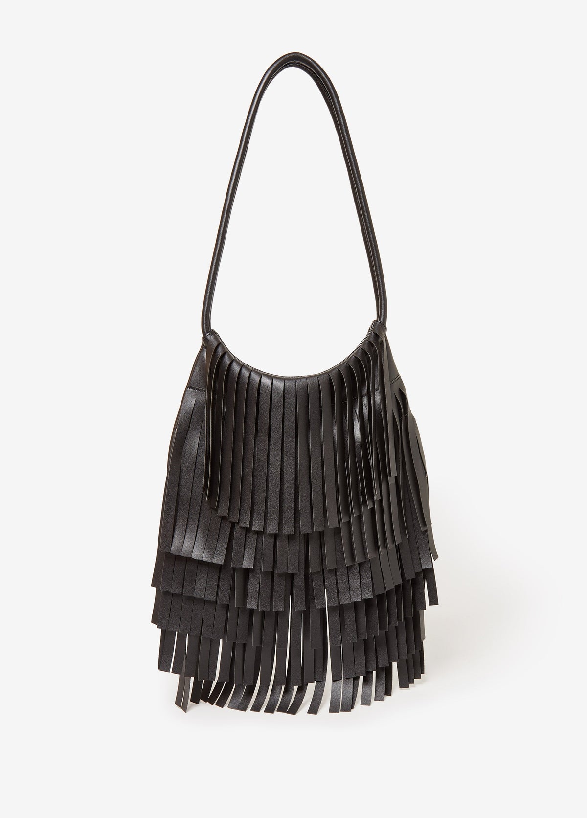Fringed Faux Leather Bag