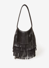 Fringed Faux Leather Bag